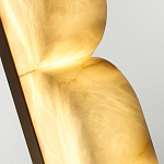 Бра с изогнутым плафоном из белого алебастра на прямоугольном основании Cryptocrystalline Stone варинант исполнения - 8 | Loft Concept в Екатеринбурге