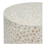 Приставной столик с рисунком из раковин устриц Bone Inlay варинант исполнения - 3 | Loft Concept в Екатеринбурге