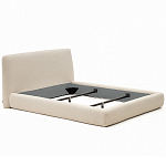 Кровать со съемным бежевым чехлом из ткани букле White Boucle Collection варинант исполнения - 1 | Loft Concept в Екатеринбурге