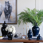 Ваза с крышкой однотонная Высота 31 см Chinoiserie Ceramics варинант исполнения - 3 | Loft Concept в Екатеринбурге