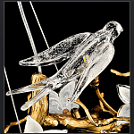 Люстра в виде золотой ветки с цветами и птичками Marvelous Garden варинант исполнения - 10 | Loft Concept в Екатеринбурге