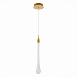 Подвесной светильник с плафоном в форме капли на золотистом каркасе Raindrop варинант исполнения - 3 | Loft Concept в Екатеринбурге