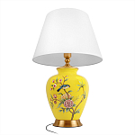 Настольная лампа желтая с изображением птиц Slip Away варинант исполнения - 9 | Loft Concept в Екатеринбурге