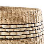 Круглая корзина из плетеного тростника Marjani Wicker Basket варинант исполнения - 2 | Loft Concept в Екатеринбурге