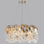 Люстра с декоративными подвесками из прозрачного стекла в форме монеток FAIRYTREE Light варинант исполнения - 8 | Loft Concept в Екатеринбурге