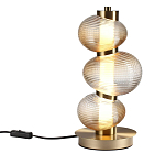 Настольная лампа с 3-мя рифлеными стеклянными шарами Marcelh Light варинант исполнения - 2 | Loft Concept в Екатеринбурге