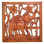 Панно из дерева слов и цветы Panel With Animals варинант исполнения - 1 | Loft Concept в Екатеринбурге