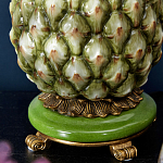 Настольная лампа с каркасом и декором в виде ананаса из фарфора и бронзы Pineapple Lamp варинант исполнения - 3 | Loft Concept в Екатеринбурге