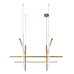 Люстра с 8-ю пересекающимися цилиндрическими плафонами на тонких тросах Trumpet tube варинант исполнения - 4 | Loft Concept в Екатеринбурге