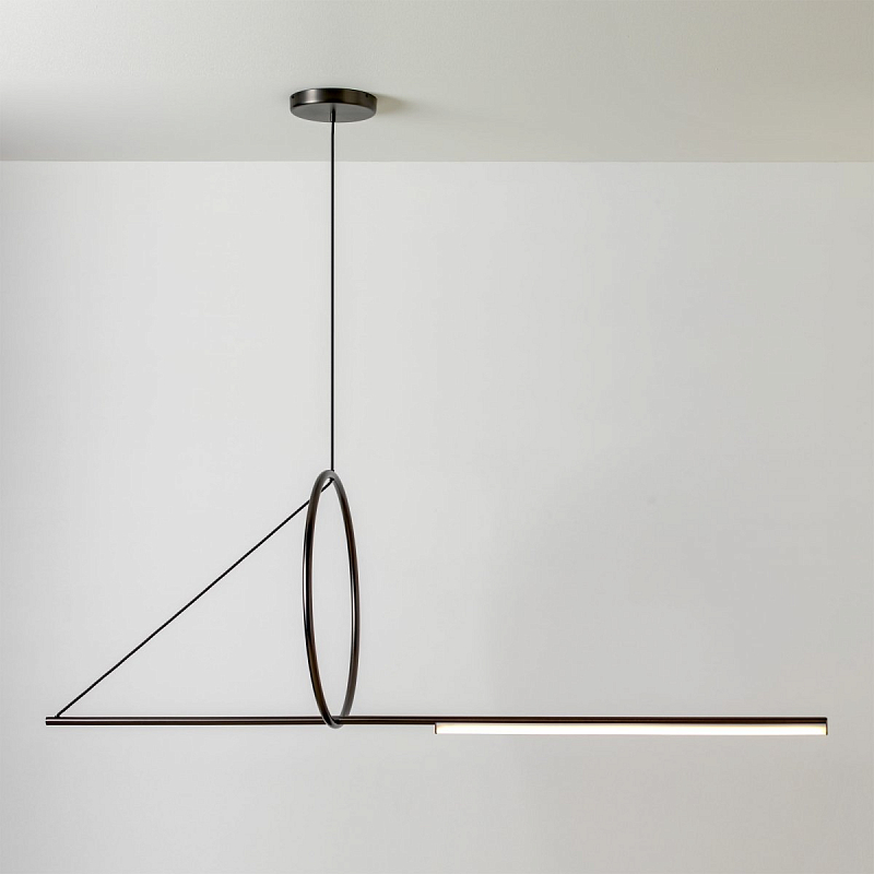 Люстра Suspension Cercle Et Trait – Graphite Satine Черный Люстра Suspension Cercle Et Trait – Graphite Satine Черный в Екатеринбурге | Loft Concept