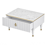 Стол журнальный белый с ящиком Expanses of Beauty варинант исполнения - 2 | Loft Concept в Екатеринбурге