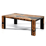 Кофейный Стол River in Autumn Elm Resin Coffee Table варинант исполнения - 4 | Loft Concept в Екатеринбурге