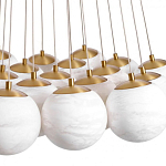 Люстра подвесная круглая с сферическими плафонами из натурального камня Glowing Spheres варинант исполнения - 7 | Loft Concept в Екатеринбурге