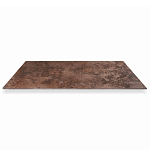 Стол обеденный с коричневой прямоугольной столешницей из керамики на четырех металлических ножках Brown Ceramics варинант исполнения - 2 | Loft Concept в Екатеринбурге