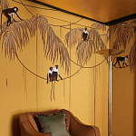 Обои с вышивкой ручной работы Étienne Original colourway on wool sateen варинант исполнения - 3 | Loft Concept в Екатеринбурге