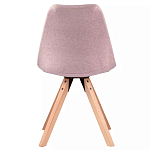 Стул мягкий с высокой спинкой на деревянных ножках Chair Dusty Pink варинант исполнения - 4 | Loft Concept в Екатеринбурге