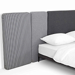 Кровать с большим мягким изголовьем Unity Dark Grey Bed варинант исполнения - 12 | Loft Concept в Екатеринбурге