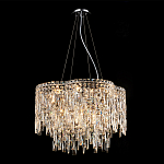 Люстра подвесная с хрустальными подвесками и металлическим основанием цвета Хром Ludivine Lighting варинант исполнения - 4 | Loft Concept в Екатеринбурге