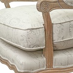 Кресло со спинкой из ротанга Ellie Rattan Armchair beige print flax варинант исполнения - 4 | Loft Concept в Екатеринбурге