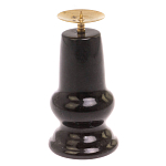 Подсвечник из натурального камня змеевик чёрного цвета Stone Candlestick варинант исполнения - 2 | Loft Concept в Екатеринбурге