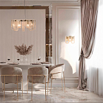 Бра с металлическим основанием золотого цвета и хрустальными подвесками Textured Glass варинант исполнения - 8 | Loft Concept в Екатеринбурге