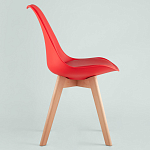 Стул с основой из пластика и мягким сиденьем Arvika Red варинант исполнения - 3 | Loft Concept в Екатеринбурге