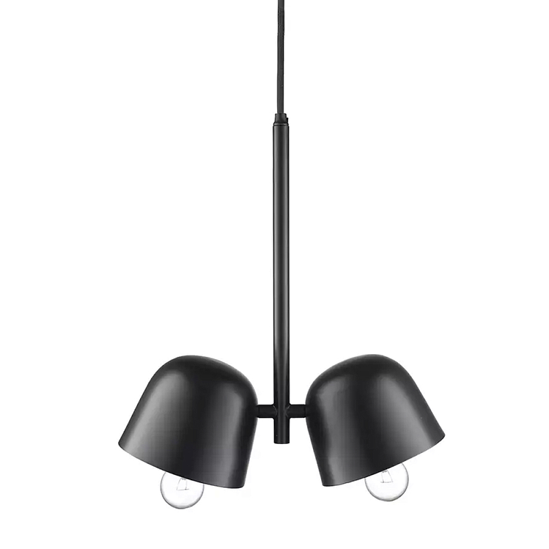 Подвесной светильник черный с 2-мя плафонами Pendant lamp Black Черный в Екатеринбурге | Loft Concept 