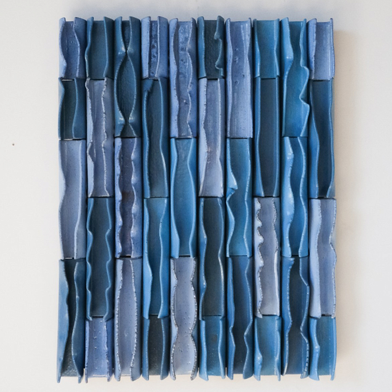 Объемное Панно Vertical Blue Rhythmic Waves Синий Объемное Панно Vertical Blue Rhythmic Waves Синий в Екатеринбурге | Loft Concept