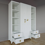 Большой шкаф с витриной Elsa Dreams White варинант исполнения - 2 | Loft Concept в Екатеринбурге