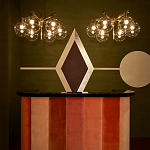 Обои ручная роспись Chez Nina by India Mahdavi Standard colourway on Perfect Green slub silk варинант исполнения - 3 | Loft Concept в Екатеринбурге