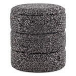 Пуф Three Gray в ткани букле серого цвета варинант исполнения - 1 | Loft Concept в Екатеринбурге