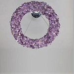 Люстра кргулая из фиолетового хрустального камня Purple Diamond варинант исполнения - 1 | Loft Concept в Екатеринбурге