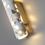 Бра с цилиндрическим белым бетонным плафоном Terrazzo Light варинант исполнения - 4 | Loft Concept в Екатеринбурге