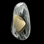 Бра овальное из стекла с золотым элементом Flow Texture  варинант исполнения - 6 | Loft Concept в Екатеринбурге