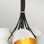 Люстра с 15-ю белыми  плафонами с золотой внутренней поверхностью Hinkley варинант исполнения - 9 | Loft Concept в Екатеринбурге