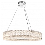 Люстра подвесная круглая из прозрачного хрусталя с корпусом из металла цвета хром Selfsufficient варинант исполнения - 4 | Loft Concept в Екатеринбурге