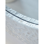 Зеркало круглое инкрустированное раковинами устриц Bone Inlay Dome Mirror White варинант исполнения - 5 | Loft Concept в Екатеринбурге