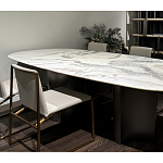 Стол обеденный мраморный с колоннами Marble Column Table варинант исполнения - 4 | Loft Concept в Екатеринбурге