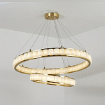 Люстра с 2-мя кольцами из натурального камня с регулируемыми плафонами Durability of Stone варинант исполнения - 3 | Loft Concept в Екатеринбурге