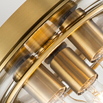 Потолочный светильник для ванных комнат с круглым стеклянным плафоном и тремя лампами Quoizel варинант исполнения - 4 | Loft Concept в Екатеринбурге