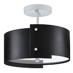 Потолочный светильник круглый светодиодный Semicircular White Panels чёрный варинант исполнения - 3 | Loft Concept в Екатеринбурге