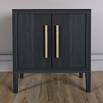 Тумбочка Primo с дверцами шпон Черный дуб варинант исполнения - 2 | Loft Concept в Екатеринбурге