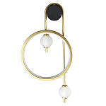 Бра с круглой рамкой и стеклянными белыми шарами B.LUX C Ball варинант исполнения - 1 | Loft Concept в Екатеринбурге