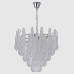 Люстра с подвесками из рифленного стекла в форме капель Textured Glass Chandelier варинант исполнения - 2 | Loft Concept в Екатеринбурге