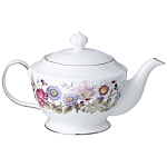 Чайный сервиз из фарфора с рисунком цветов на 6 персон 14 предметов Garden Whisper Porcelain Set  варинант исполнения - 1 | Loft Concept в Екатеринбурге