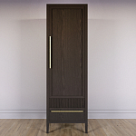 Узкий Шкаф Primo с 2 выдвижными ящиками Темный орех варинант исполнения - 2 | Loft Concept в Екатеринбурге