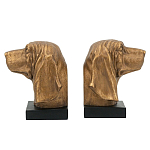 Держатель для книг с бронзовыми фигурками головы собаки Dog Elegance  варинант исполнения - 1 | Loft Concept в Екатеринбурге