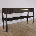 Дизайнерская Консоль с полкой и ящиком Primo Темный орех варинант исполнения - 2 | Loft Concept в Екатеринбурге