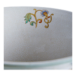 Ваза высокая из фарфора на бронзовом основании Turquoise Blooming Garden варинант исполнения - 3 | Loft Concept в Екатеринбурге