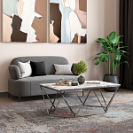 Диван в велюровой обивке серого цвета COLOR BLOCK варинант исполнения - 9 | Loft Concept в Екатеринбурге